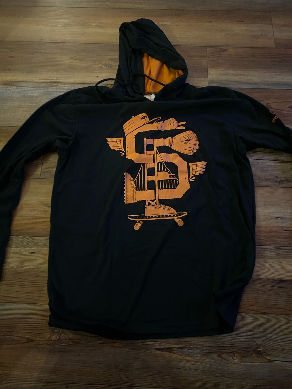 Men's Black Hoodie (SAN FRANCISCO GIANTS SKATE DAY) with Orange Graphic (99)